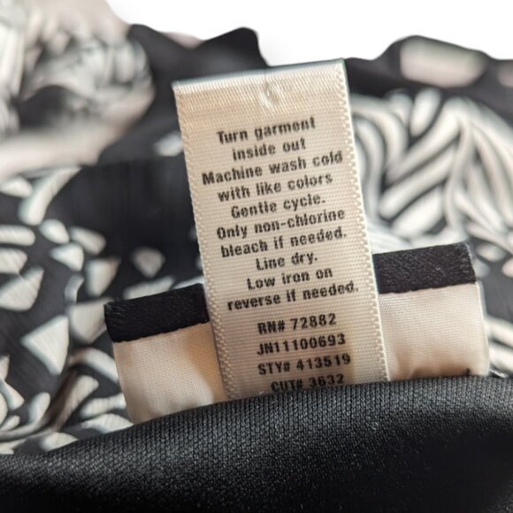 Studio 1940 Black & White Long Sleeve Top Size 14/16 - Picture 10 of 13